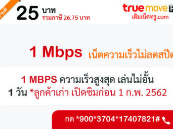 เน็ตทรู 25 บาท